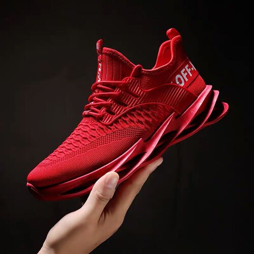 2024 Spring New Men's Shoes Fashion Trend Breathable Fly Knit Running Shoes Fashion Blade Casual Sports Shoes for Men