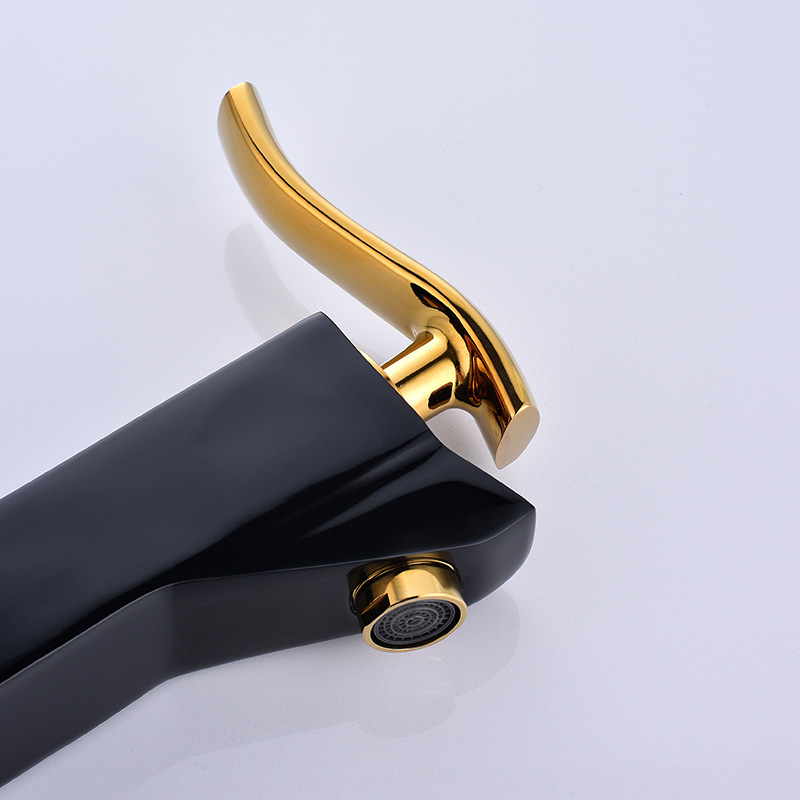 Factory direct sales of European-style matte colored washbasins, hot and cold mixed faucets, thickened all-copper main body bathroom cabinet faucets undefined