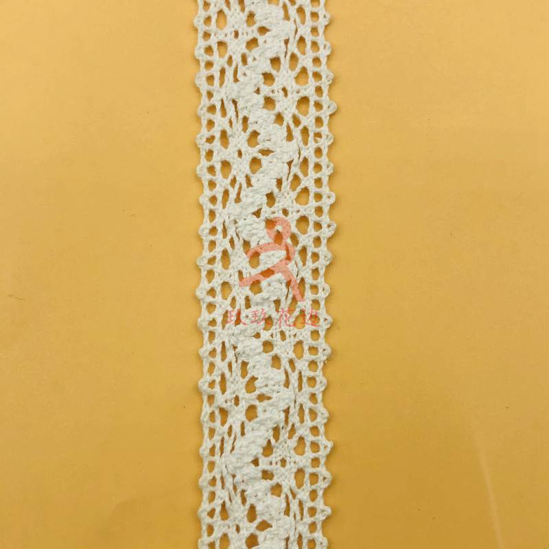厂家直销 2.5CM镂空棉线花边 窗帘配饰 服装家纺辅料花边批发零售