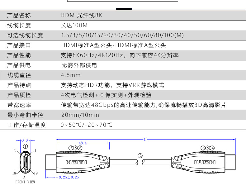 hdmi光纖線