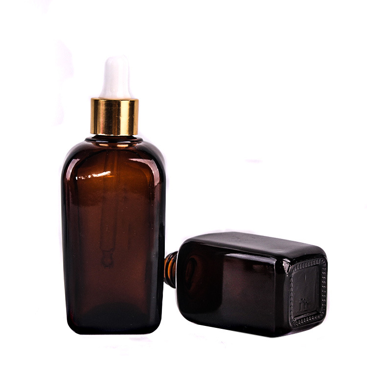 四方茶色精油瓶