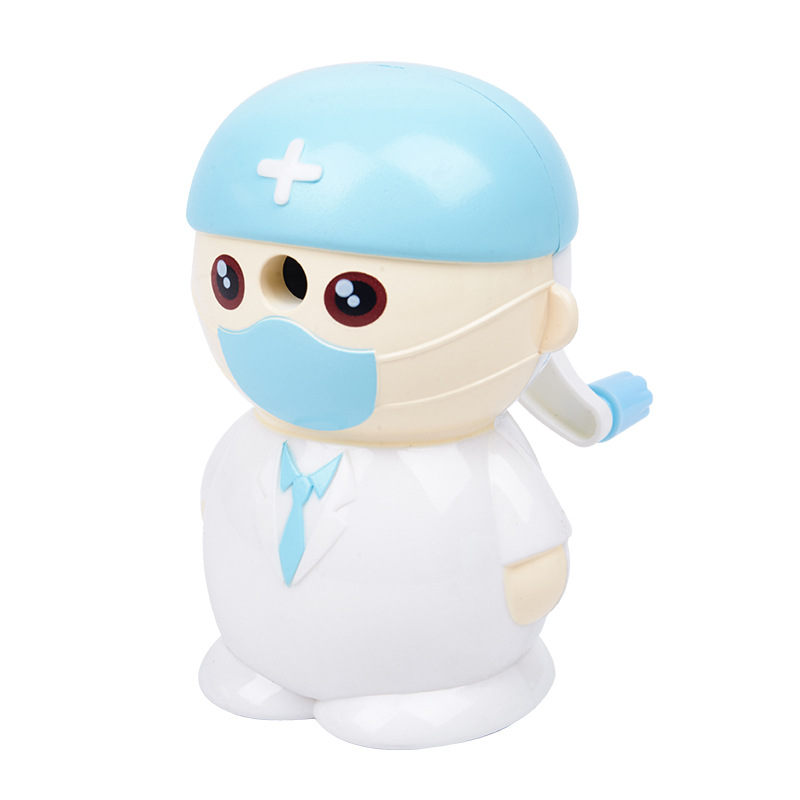 7815 Sacapuntas de lápiz de corazón de médico Sacapuntas de lápiz de dibujos animados de moda de estudiante núcleo de cuchillo de acero de aleación Sacapuntas de lápiz de manivela