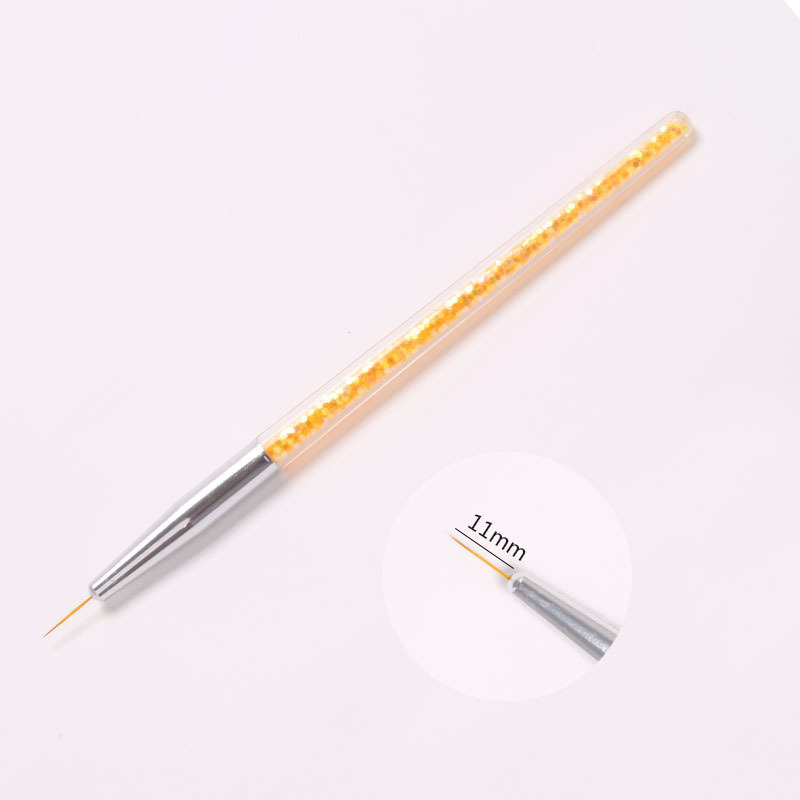 Nueva pluma de uñas Venta al por mayor 3 piezas traje pintado dibujo pluma lentejuelas pluma ultra-fino pintura flor gancho punta pluma