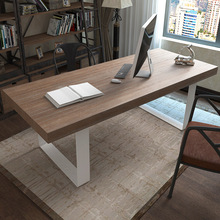美式loft办公桌铁艺餐桌实木电脑桌椅组合复古简约书桌长方形桌子