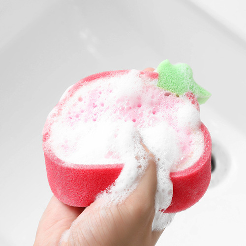 Kitchen Supplies Fruit Style Thickened Sponge Wiping Multifunctional Decontamination Cleaning Dishwashing Sponge Wholesale