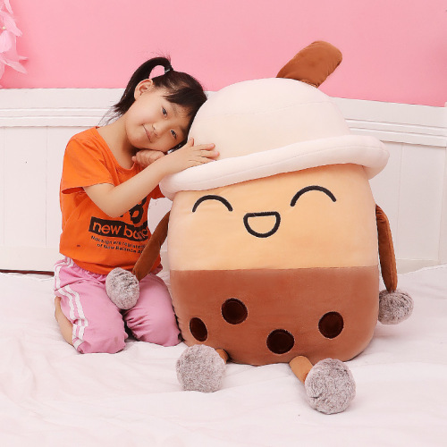Same style pearl milk tea cup pillow, simulated milk tea cup doll, plush toy, girl's large rag doll