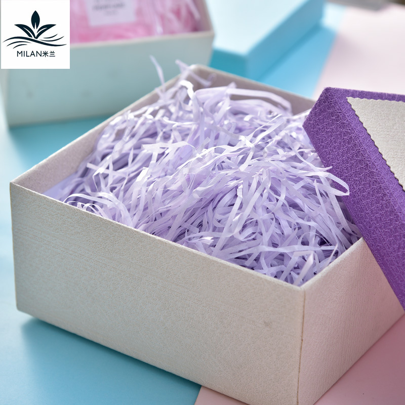 Colorido rafia papel desmenuzado seda decorativa caja de regalo embalaje de regalo relleno papel desmenuzado seda festivo suministros materiales