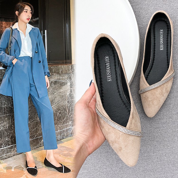 Women's single shoes 2020 autumn new Kor...