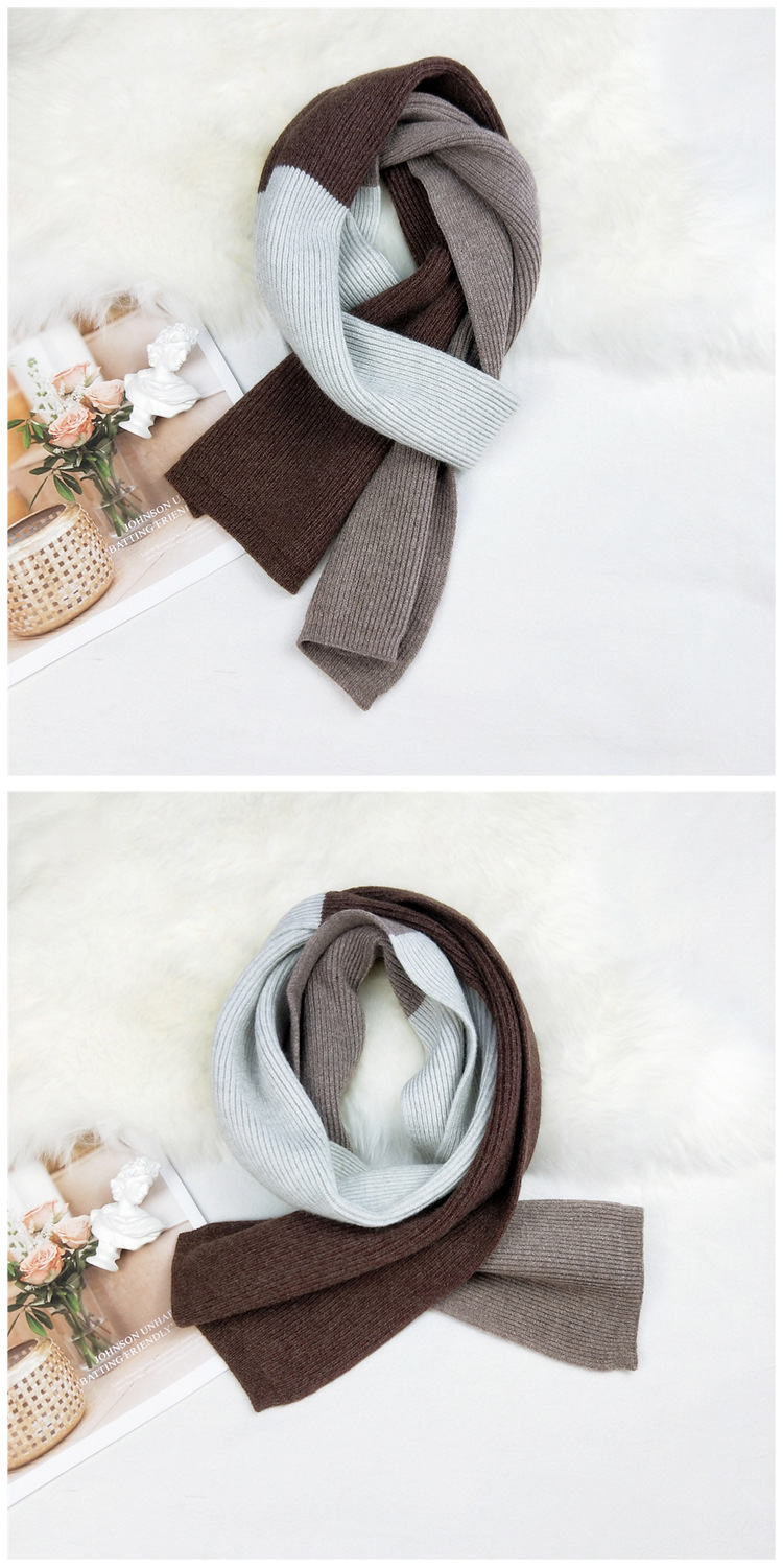 Knitted Wool Scarf For Women Autumn Korean Long Warm Scarf display picture 6