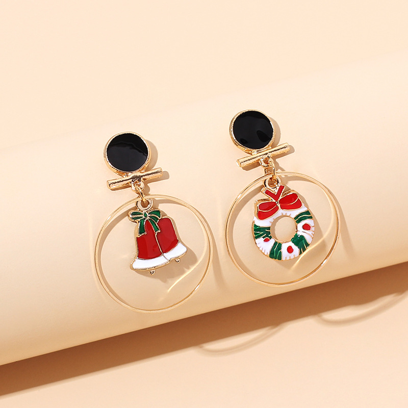 8g Weight Earrings Classification Wedding, Travel, Birthday, Festival Occasion Women'S Gender Fashion Style Fashion Big Circle Christmas Retro Earrings 4