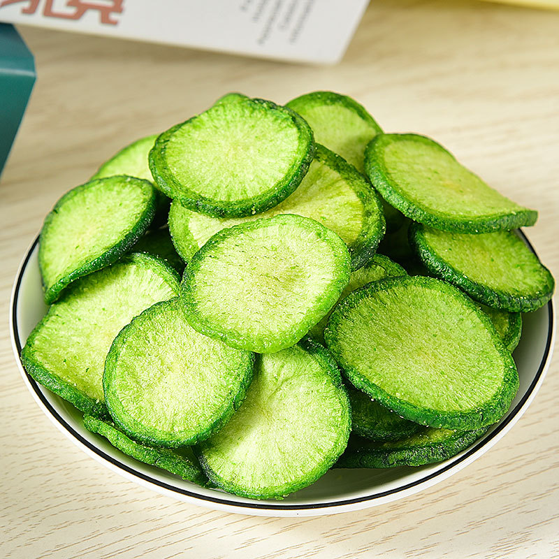 Charming Flavor Green Radish Slices Green Radish Dried Bag Radish Crisps Strips Fruits and Vegetables Crisps Vegetable Dried