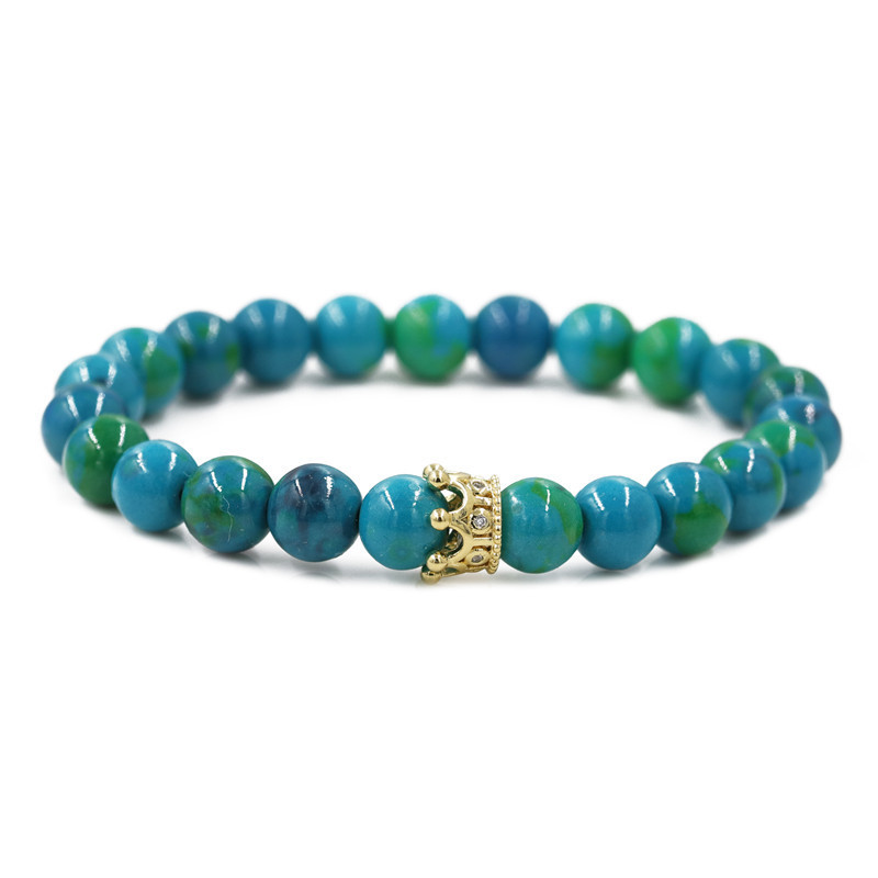 Jewelry Phoenix Stone Turquoise Crown Couple Bracelet DIY Bracelet