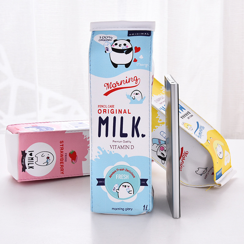 Cartoon cute school polyurethane pencil case, capacious stationery, (Physicals), South Korea 2