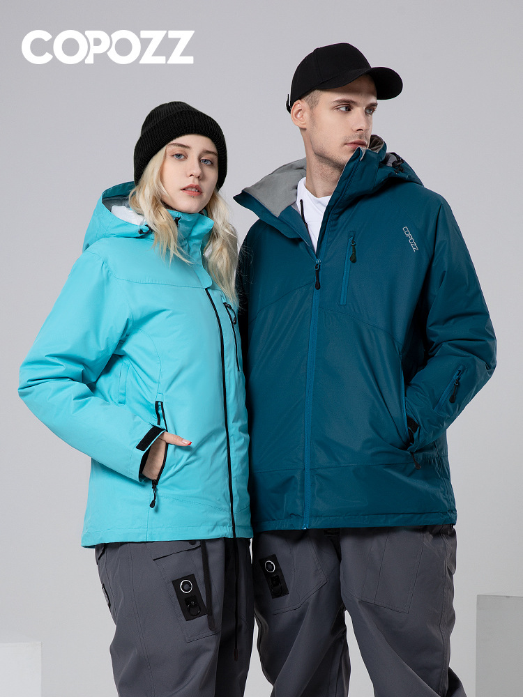 COPOZZ滑雪服女男套装加厚保暖防风滑雪衣滑雪裤防水单板双板上衣