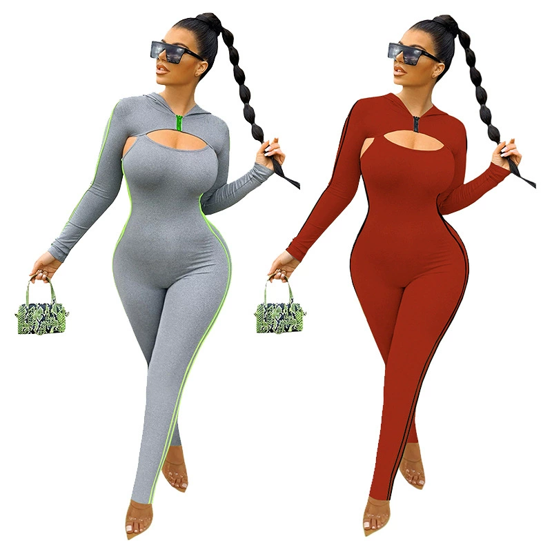 G8028 2021 Европейская и американская Женская мода для отдыха спортивный сплошной цвет Весенний новый комплект из двух частей с костюмом шляпа