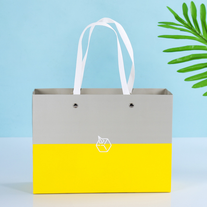 厂家供应牛皮纸外卖茶饮纸袋定制方底烘焙手提袋纸袋可印刷logo