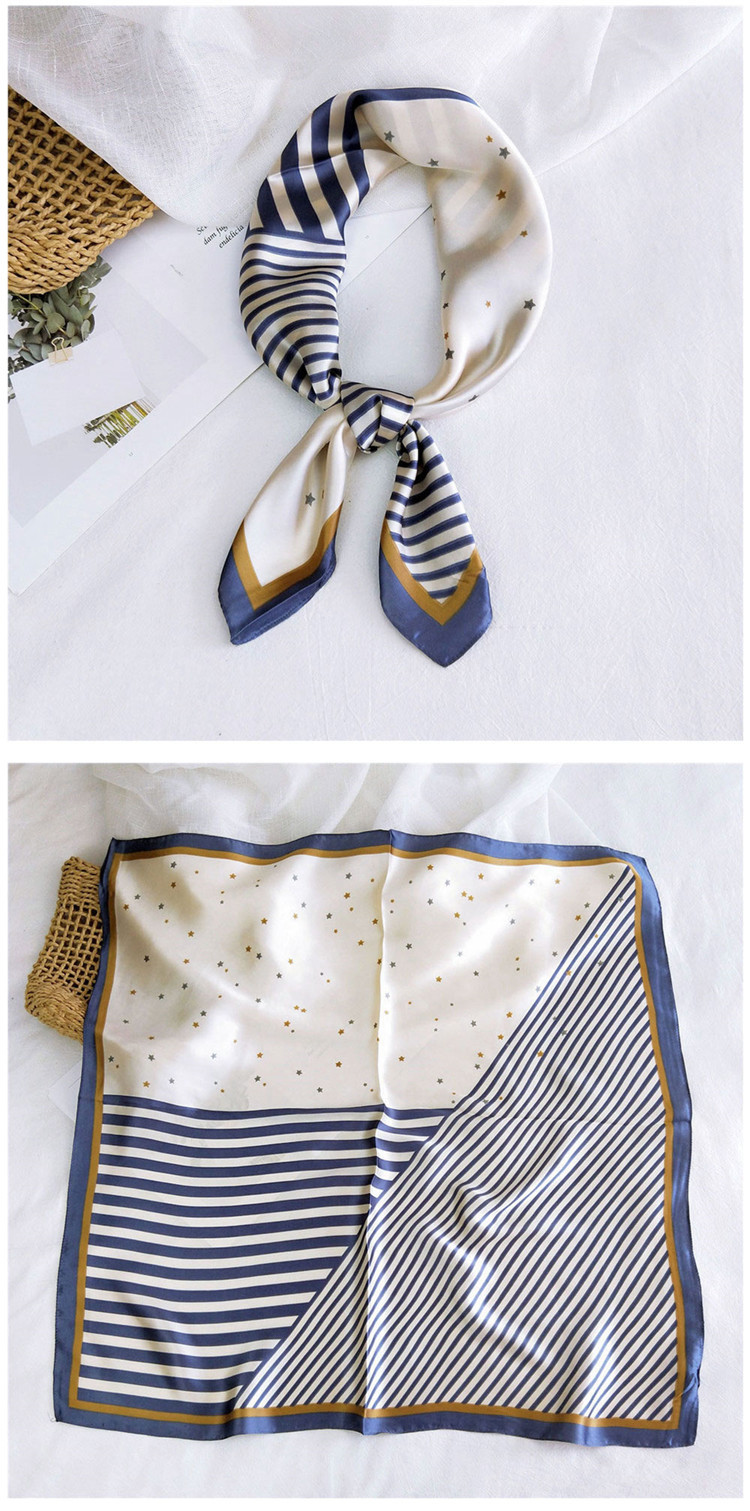 50g Weight Silk Scarf Classification Casual Occasion Satin Material Printing Pattern Spring&Summer, Autumn Season Women's Gender Simple Style Style Women's Simple Style Printing Satin Silk Scarf 2
