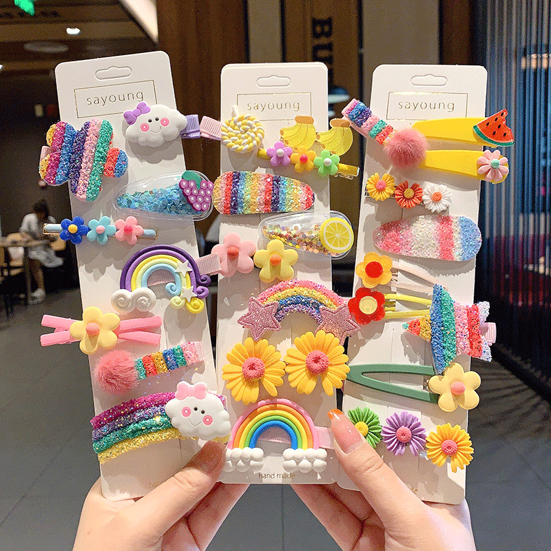 韩国ins可爱公主儿童bb夹女童日系发卡彩色发夹女边夹少女头饰|ms
