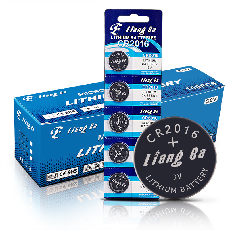 厂家现货 CR2016扣式电池高容量卡装电池 电子秤电脑主板纽扣电池