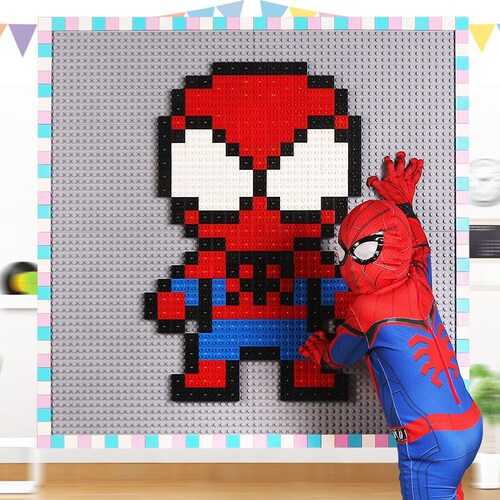 Compatible with Lego brick wall large particle assembly home wall-mounted baseboard wall boys girls children's toys