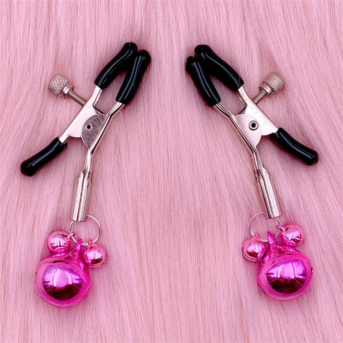 Wholesale bell-shaped nipple clamps, cute bell-shaped jewelry, female breast toys, seductive bedroom alternative sex products, passionate