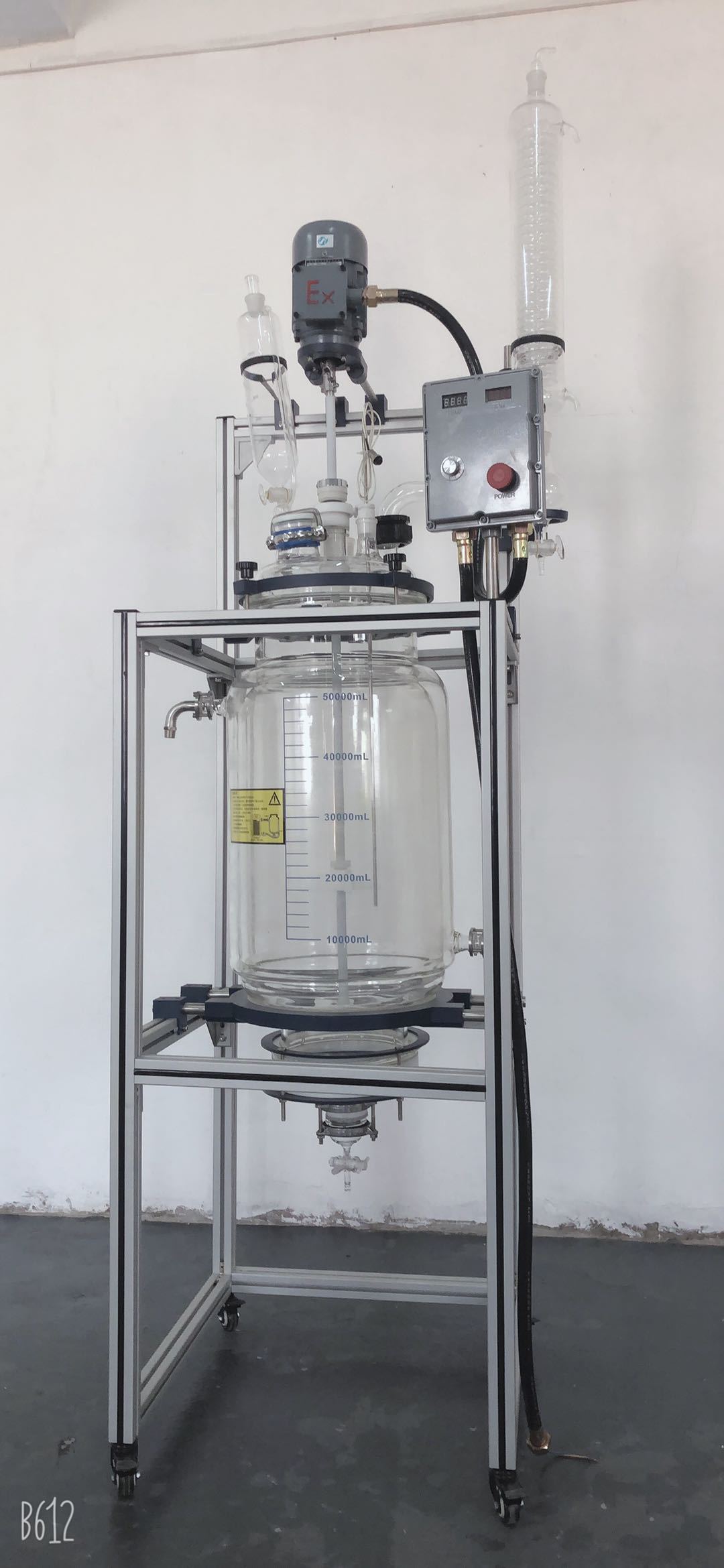 科鑫儀器  多功能不鏽鋼雙層玻璃反應釜  耐腐小型實驗蒸餾儀器
