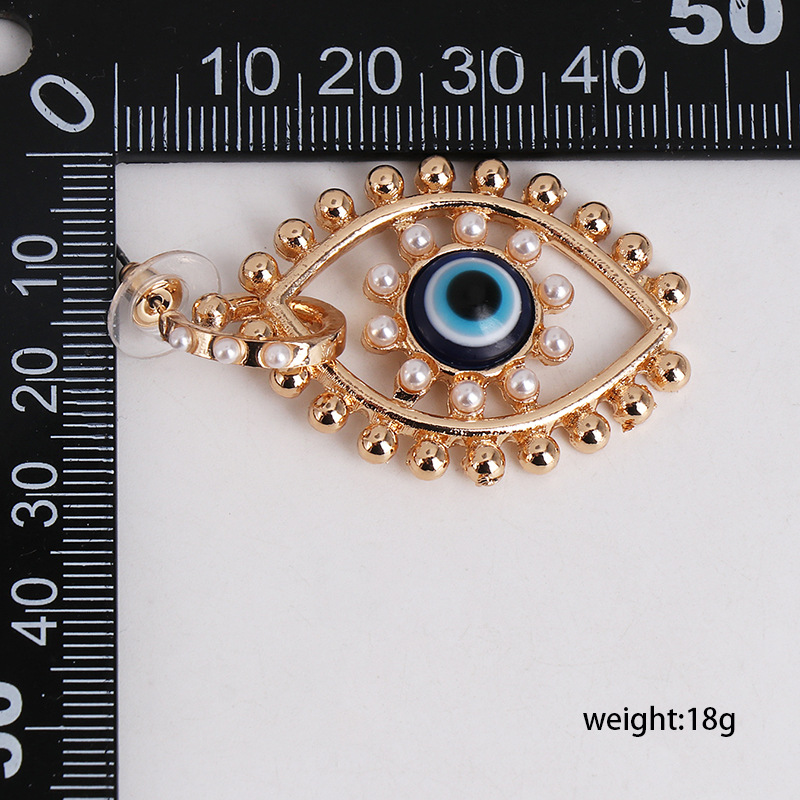 New Fashion Devil&#39;s Eye Necklace Earrings Wholesale Nihaojewelry display picture 3