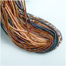 廠家直銷 多彩1mm圓珠 棉線穿小光珠 飾品配件隔珠 現貨供應