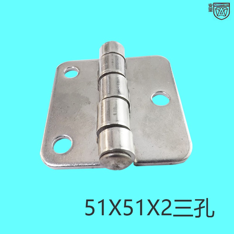 51X51 tres agujeros acero inoxidable 304 engrosar la bisagra del gabinete eléctrico bisagra industrial pesada bisagra plegable
