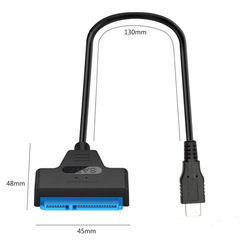 Type-C to SATA External Hard Drive Adapter for Mechanical SSDs and Optical Drives