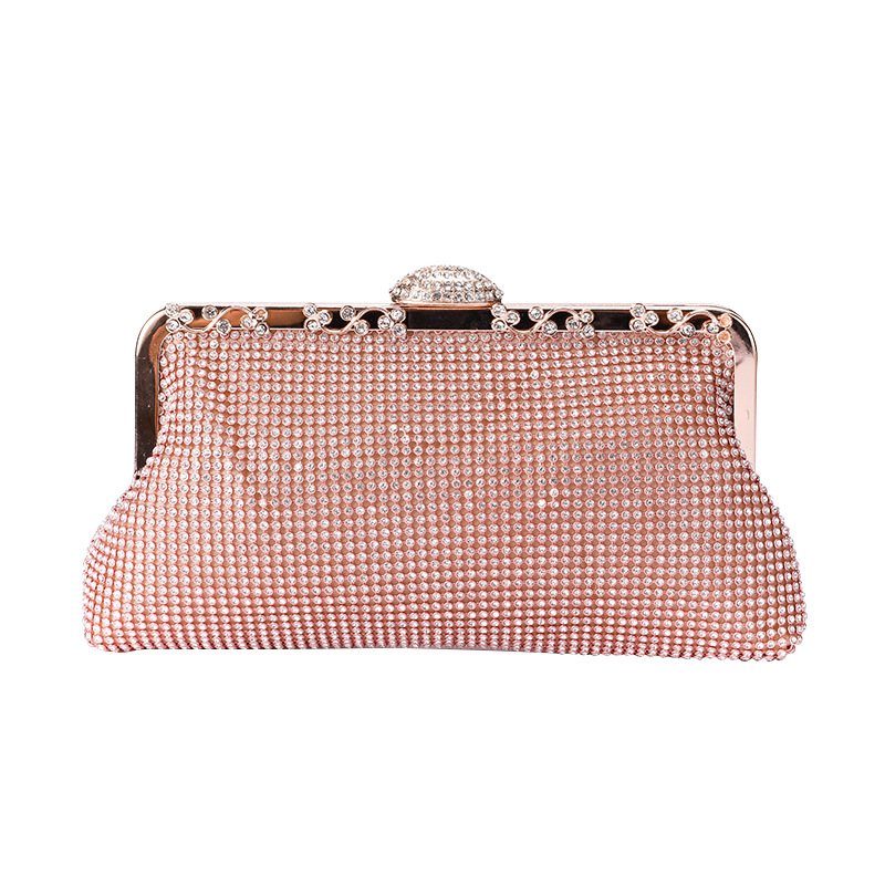 Fashion Women's Dinner Clutch Bag European and American Simple Cheongsam Handbag Wholesale Rhinestone Handbag for Banquet