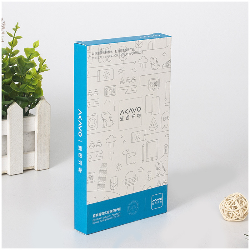 通用开窗式纸盒化妆品面膜包装瓦楞盲盒折叠白卡纸盒可印图案logo