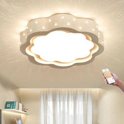 LED吸顶灯圆形温馨浪漫卧室灯现代简约儿童房间灯饰餐厅书房灯具