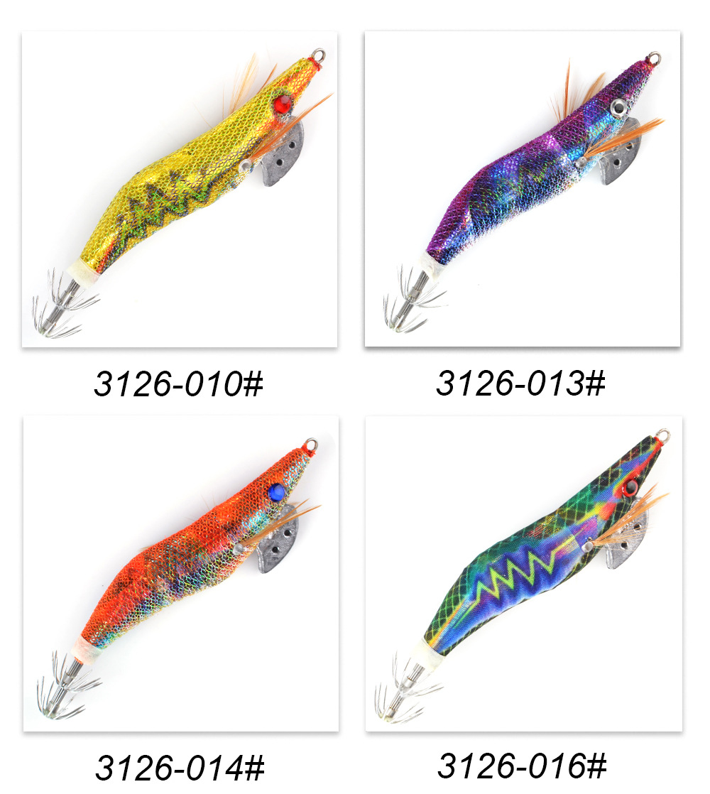 2 Pcs Squid Jig Hard Baits Saltwater Calamari Squid Swimbait Tackle Gear