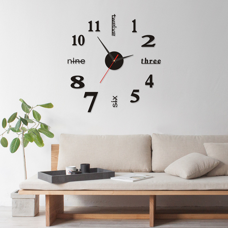 Nordic diy acrylic digital wall clock 3d...