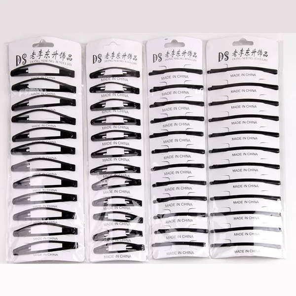 Factory direct bride jewelry black BB clip female hair accessories bangs clip hair tools wholesale