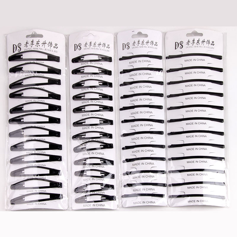 Factory direct bride jewelry black BB clip female hair accessories bangs clip hair tools wholesale