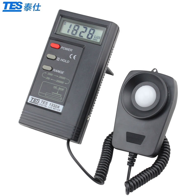 台湾泰仕1332A数字光照度计 光照亮度计测光仪测试仪TES1330A