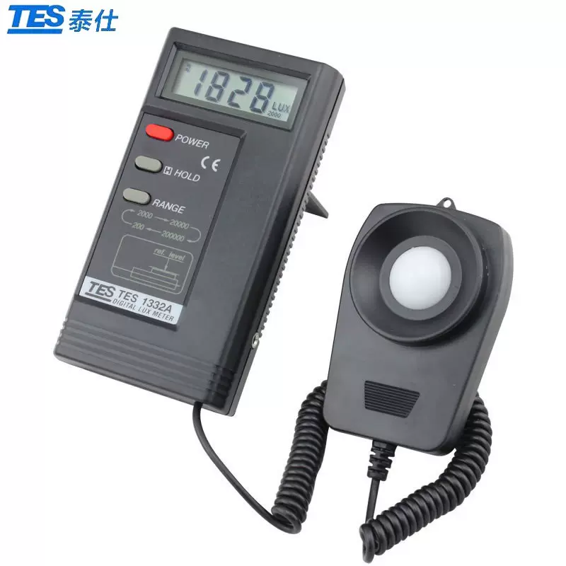 台湾泰仕1332A数字光照度计 光照亮度计测光仪测试仪TES1330A