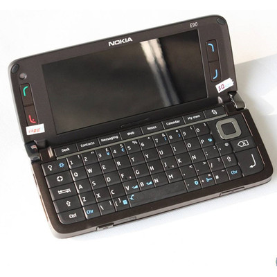 经典诺基亚E90手机带WIFI/GPS宽屏全键盘侧翻盖适用收藏备用包邮|ms