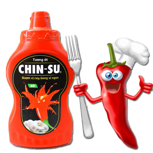 Large wholesale Vietnam CHIN-SU garlic chili sauce 250g, sweet and sour, spicy, aromatic seasoning ingredients
