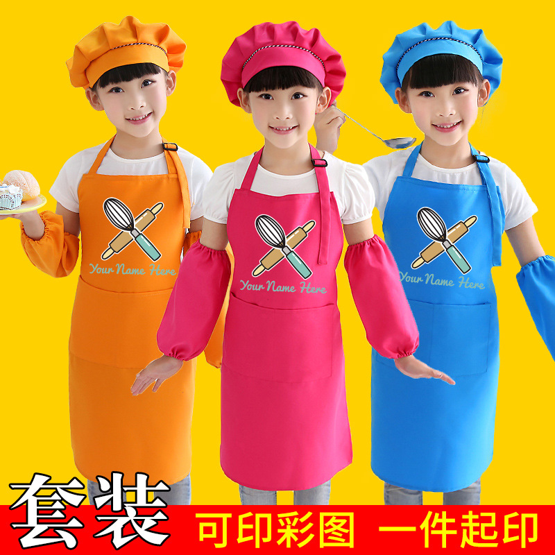 Delantal de pintura para niños personalizado abrigo de niños lindos coreanos clase de horneado clase hecha a mano antifouling ropa de pintura de arte