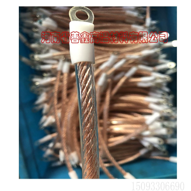 Соединительный кабель с оболочкой, соединение головки клеммы с медным сердечником, короткая двухконтактная защитная втулка, проводящая лента