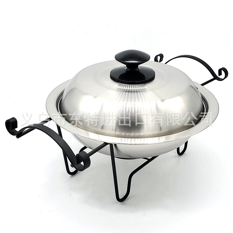 Factory direct sales of stainless steel alcohol dry pot, solid and liquid alcohol stove, small hot pot, dry pot, restaurant small hot pot detail image 4