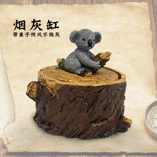 Cross-border foreign trade creative cartoon squirrel hedgehog koala owl animal ashtray home decoration gift