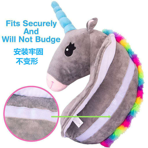 Amazon Unicorn Car Child Safety Belt Pillow Cover Cushion Baby Sleeping Support Pillow Cartoon