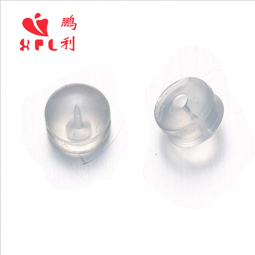 Special for ear jewelry accessories, simple transparent silicone ear plugs, DIY ear studs, hamburger ear plugs, factory direct sales