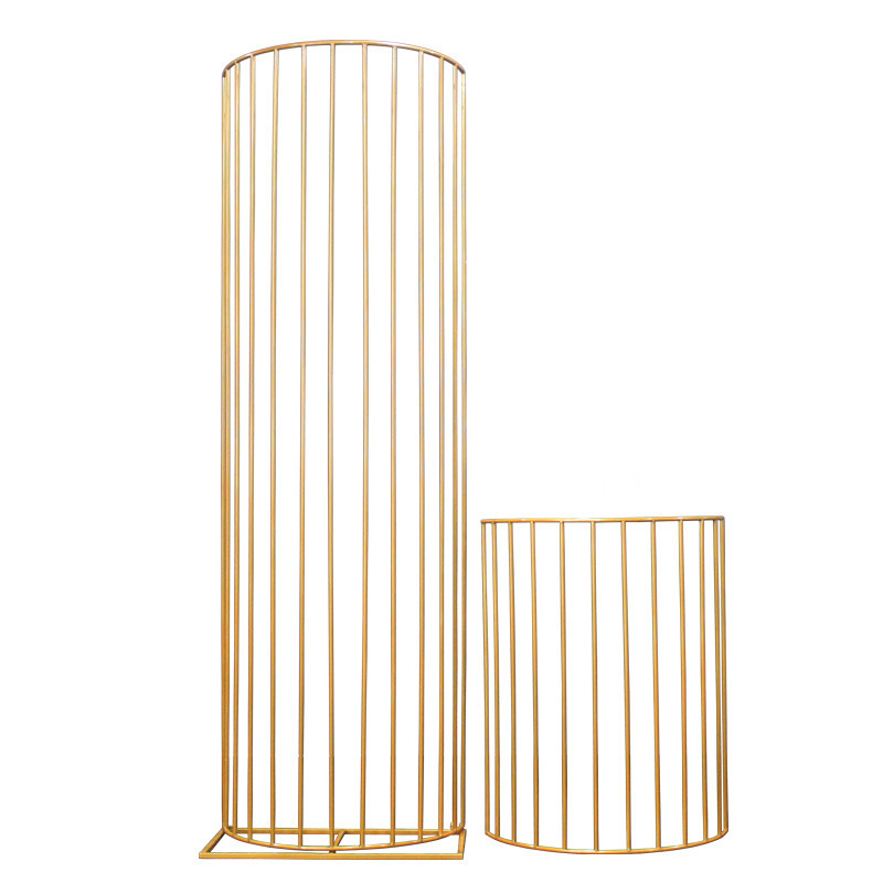 百界新款婚庆道具铁艺线条半圆屏风婚礼可插花摆件路引百搭组合