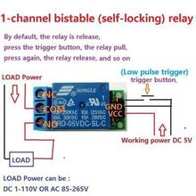 1-4CH 5V 12V Flip-Flop Latch Relay Module Bistable Self-lock