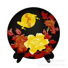 花好月圆活性炭雕工艺品书房电视柜商务礼品创意新奇家居摆件